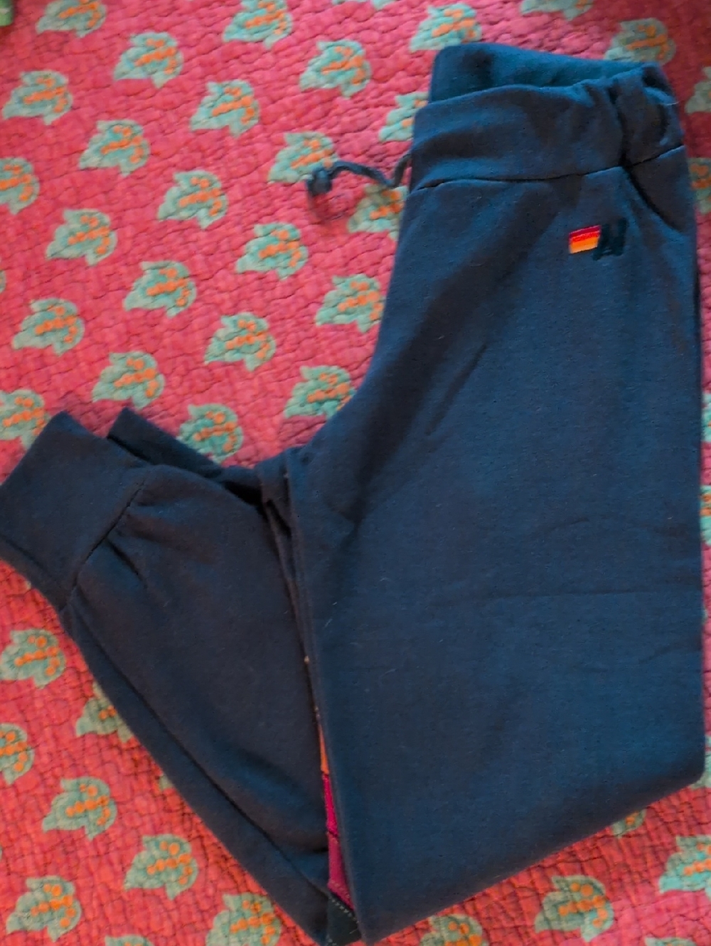 Unisex Aviator Nation Joggers with Rainbow Accent.